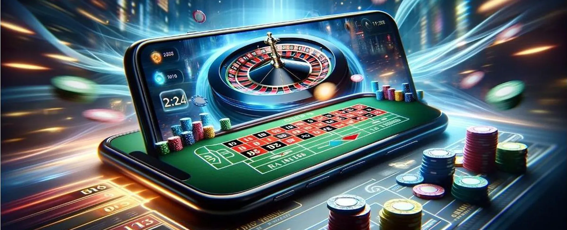 Vibrant background of Plus777 Casino PH with gaming elements
